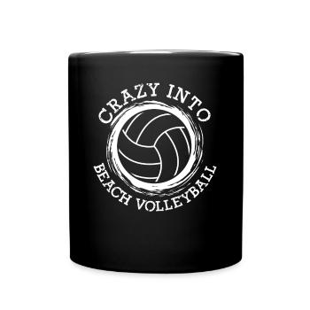 Volleyballspieler Beach Volleyball - Tasse einfarbig - Schwarz - Vorne