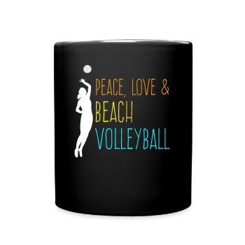 Volleyballspielerin Beach Volleyball - Tasse einfarbig - Schwarz - Vorne