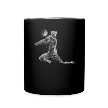 Beach Volleyball - Tasse einfarbig - Schwarz - Vorne