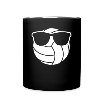 Beach Volleyball Sonnenbrille - Tasse einfarbig - Schwarz - Vorne