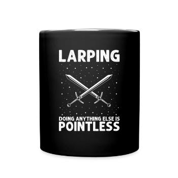 Citation Larper pour les jeux de rôle GN et fantastiques - Mug uni - noir - Devant