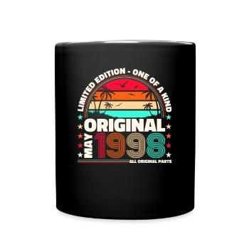25th Birthday Man Original April Vintage 1998 - Full Colour Mug - black - Front