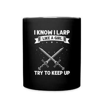 Larping pour les jeux de rôle fantastiques et les combats à l’épée - Mug uni - noir - Devant