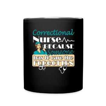 Prisons RN Correctional Nurse - Full Colour Mug - black - Front
