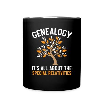 Généalogie Tout tourne autour des relativités restreintes - Mug uni - noir - Devant