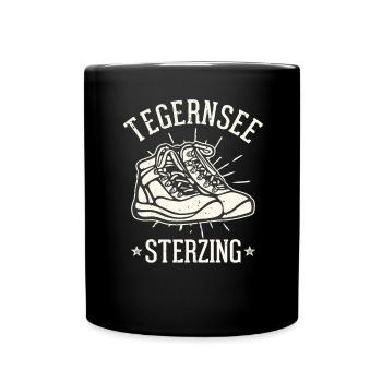 Alpenüberquerung Tegernsee Sterzing - Tasse einfarbig - Schwarz - Vorne