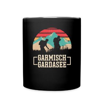 Alpenüberquerung Garmisch Gardasee - Tasse einfarbig - Schwarz - Vorne