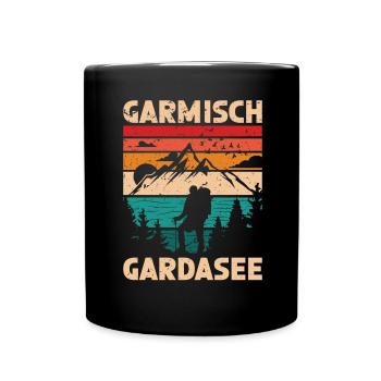 Alpenüberquerung Garmisch Gardasee - Tasse einfarbig - Schwarz - Vorne