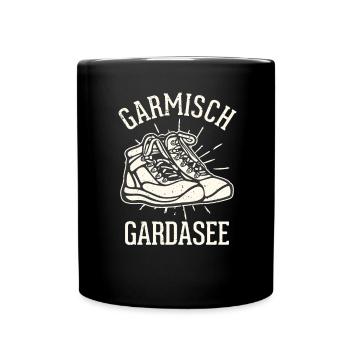 Alpenüberquerung Garmisch Gardasee - Tasse einfarbig - Schwarz - Vorne