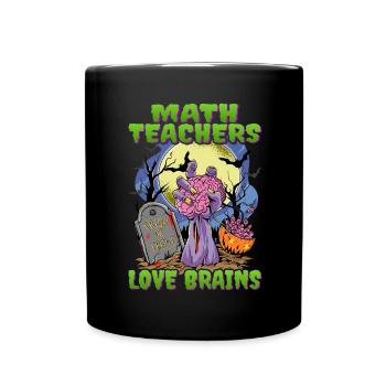 Mathe-Lehrer-Zombie-Hand Halloween - Tasse einfarbig - Schwarz - Vorne