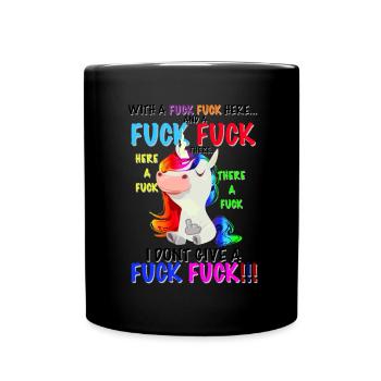 Ich Gebe Kein Lustiges Einhorn - Tasse einfarbig - Schwarz - Vorne