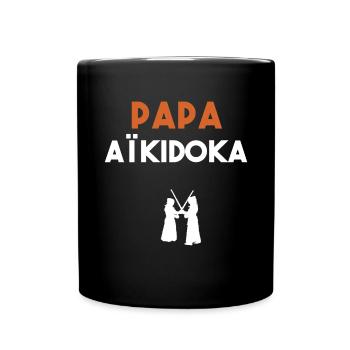 papa aïkidoka cadeau papa aïkido - Mug uni - noir - Devant