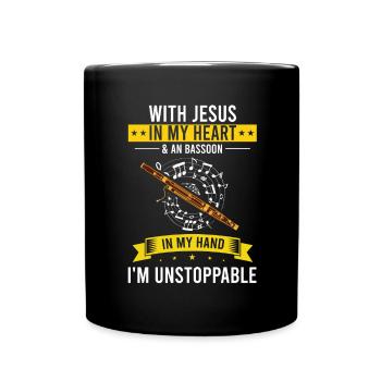Basson pour basson anches et bassoniste - Mug uni - noir - Devant