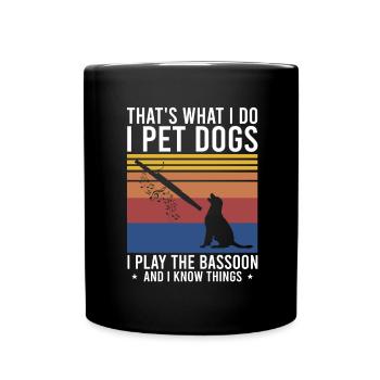 Basson pour basson anches et bassoniste - Mug uni - noir - Devant