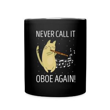 Woodwind instrument and bassoon wind instrument - Full Colour Mug - black - Front