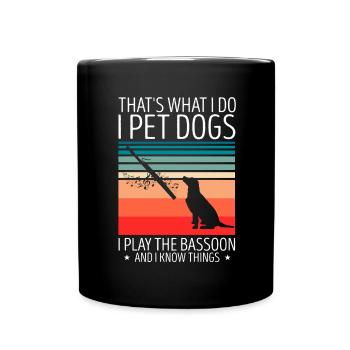 Bassoon Wind Instrument Design for Bassoonist - Full Colour Mug - black - Front
