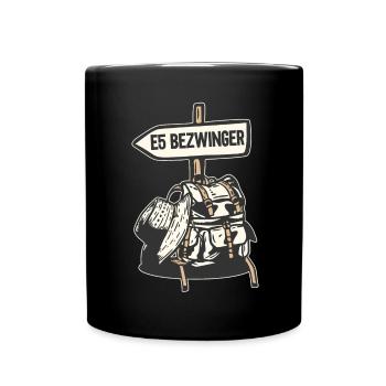 Alpenüberquerung Oberstdorf Meran E5 Fernwanderweg - Tasse einfarbig - Schwarz - Vorne