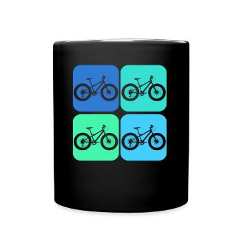 Fatbike retro Fat Bike - Tasse einfarbig - Schwarz - Vorne