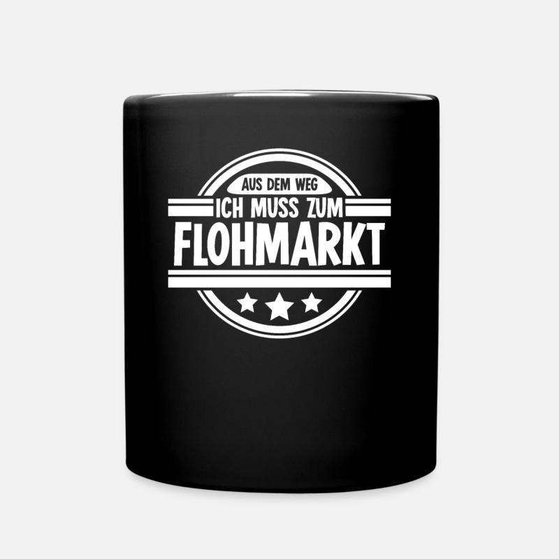 Flohmarkt Trödelmarkt - Tasse einfarbig - Schwarz