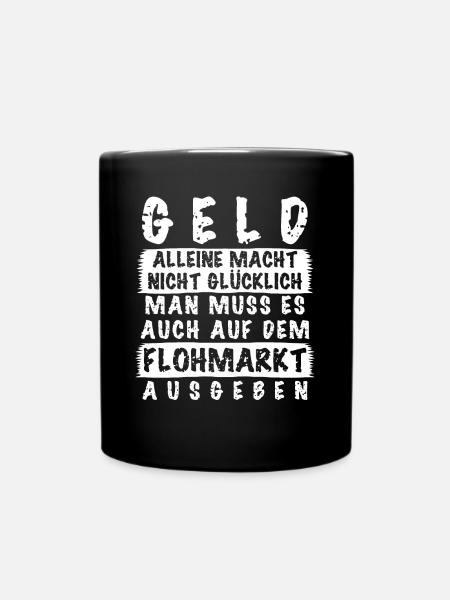 Flohmarkt Trödelmarkt Flohmärkte - Tasse einfarbig - Schwarz