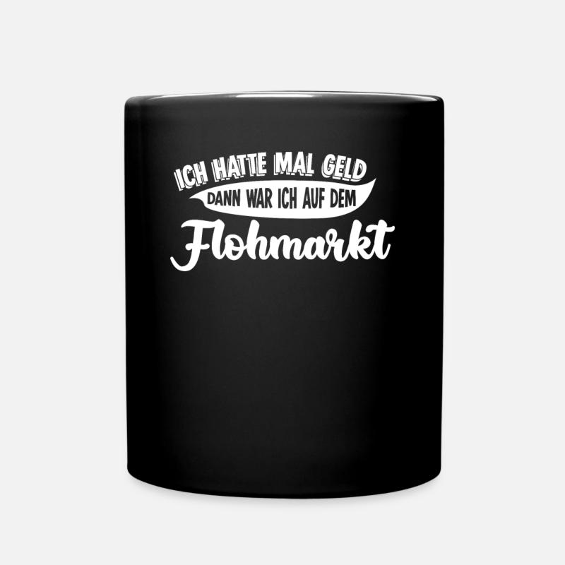 Trödelmarkt Flohmärkte Flohmarkt - Tasse einfarbig - Schwarz