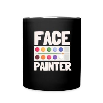 Face Painter And Face Painting - Full Colour Mug - black - Front