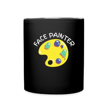 Face Painter And Face Painting - Full Colour Mug - black - Front