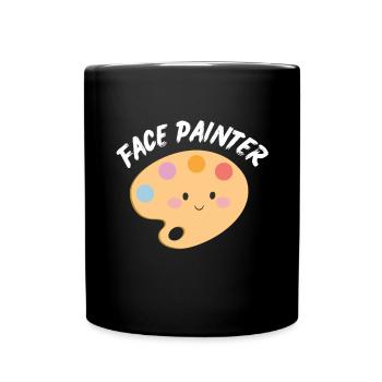 Face Painter And Face Painting - Full Colour Mug - black - Front