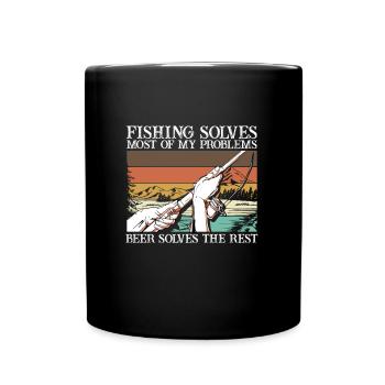 FISHING3 - Tasse einfarbig - Schwarz - Vorne