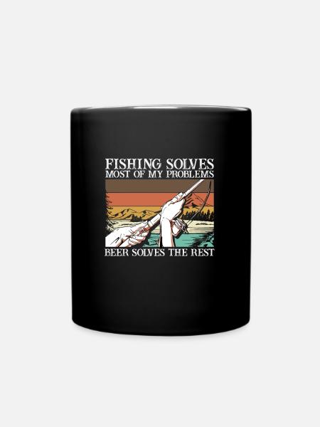 FISHING3 - Tasse einfarbig - Schwarz