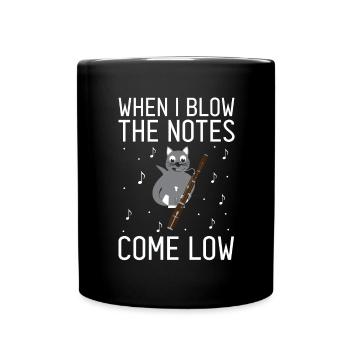 Basson pour basson anches et bassoniste - Mug uni - noir - Devant
