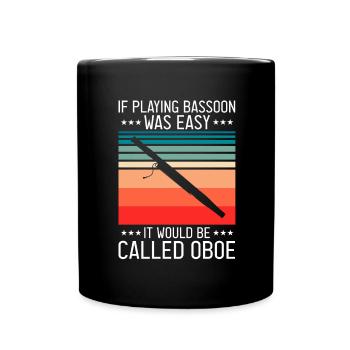 Basson Orchesta design pour bassonistes - Mug uni - noir - Devant