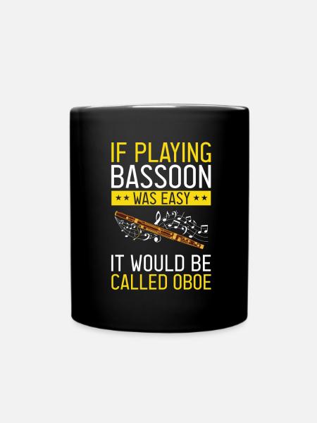 Orchester und Holzblasinstrument - Tasse einfarbig - Schwarz
