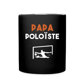 papa poloïste cadeau papa water polo - Mug uni - noir - Devant