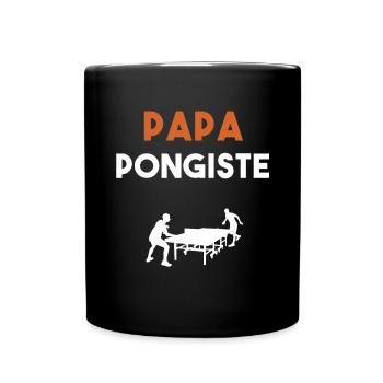 papa pongiste cadeau papa ping pong - Mug uni - noir - Devant