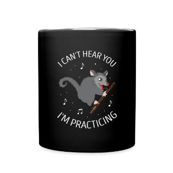 Bassoonist design for woodwind orchestra - Full Colour Mug - black - Front