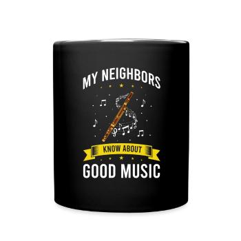Basson Orchesta design pour bassonistes - Mug uni - noir - Devant