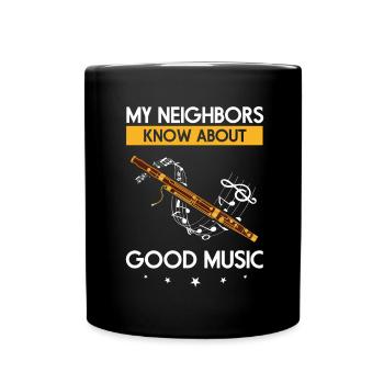 Bassoonist design for woodwind orchestra - Full Colour Mug - black - Front