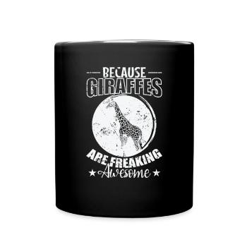 Parce que les girafes sont géniales - Mug uni - noir - Devant