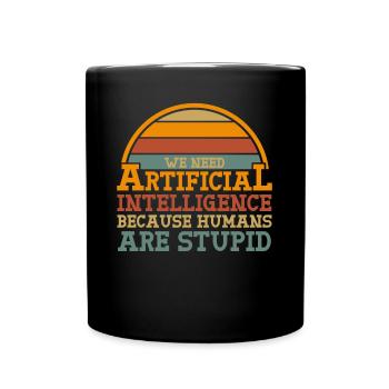 Artifical Intelligence - Tasse einfarbig - Schwarz - Vorne