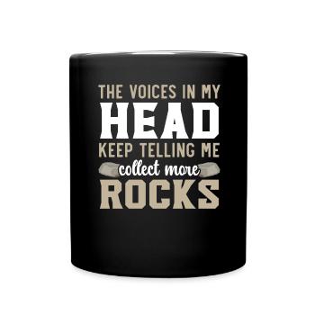 Voices in my head telling me to m - Full Colour Mug - black - Front