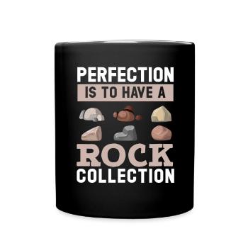 Perfection is having a stone collection - Full Colour Mug - black - Front