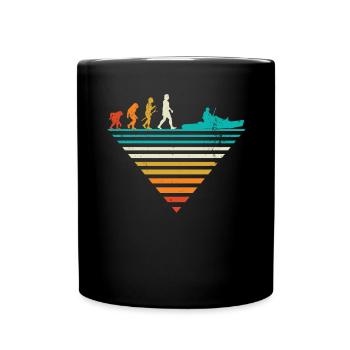 Human Evolution - Vintage Boating - Full Colour Mug - black - Front