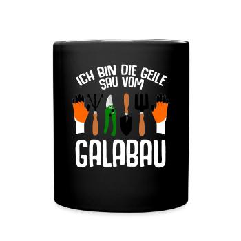 Galabauer Geile Sau vom Galabau - Tasse einfarbig - Schwarz - Vorne