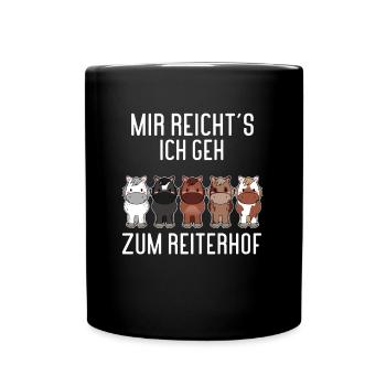 HORSESPACK2MIRREICHTSICHGEHZUMREITERHOF - Tasse einfarbig - Schwarz - Vorne