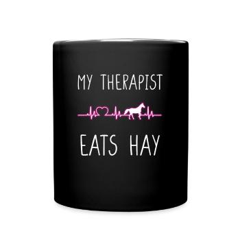 HEARTBEATMYTHERAPISTEASTHAY - Full Colour Mug - black - Front
