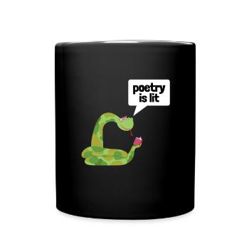 Poetry Is Lit - Tasse einfarbig - Schwarz - Vorne