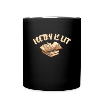 Poetry Is Lit - Tasse einfarbig - Schwarz - Vorne
