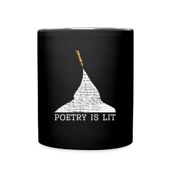 Poetry Is Lit - Tasse einfarbig - Schwarz - Vorne