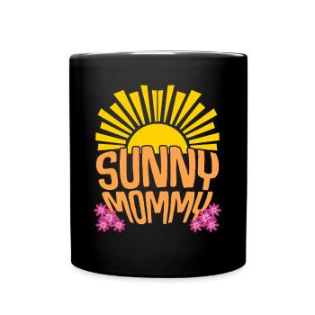 Soleil d’été Maman - Mug uni - noir - Devant